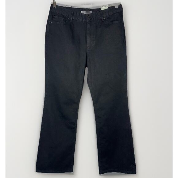 NWT Chicos Platinum Denim The Ultimate Fit Jeans Black 12 2 Short Office Bootcut - Picture 1 of 8